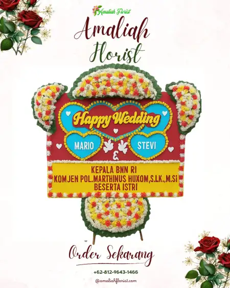 Papan Bunga Pernikahan Bentarsari